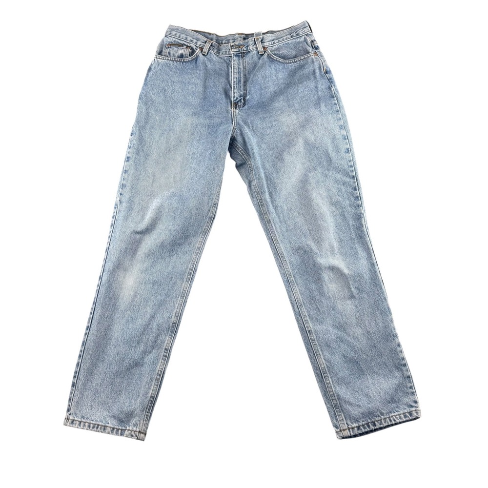 Vintage Calvin Klein High Rise Straight Leg Jeans Light Wash Made in USA 16